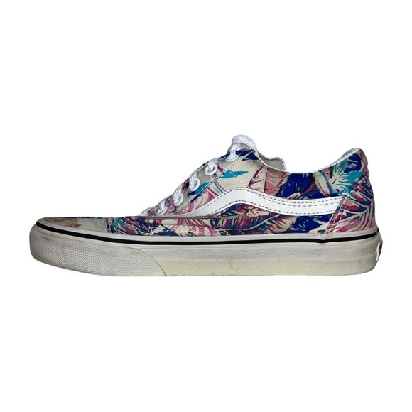 Vans Colorful Hawaiian Floral Old Skool Low Top Sneakers Men's 4.5 Women's 6 - Picture 4 of 10